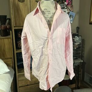 Lands End Custom Pink Button Down Shirt - 15/32